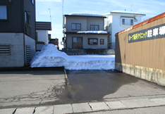 今年は積雪が少なく昨年の半分以下です