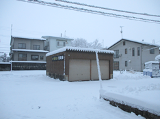 朝、約20cmの積雪